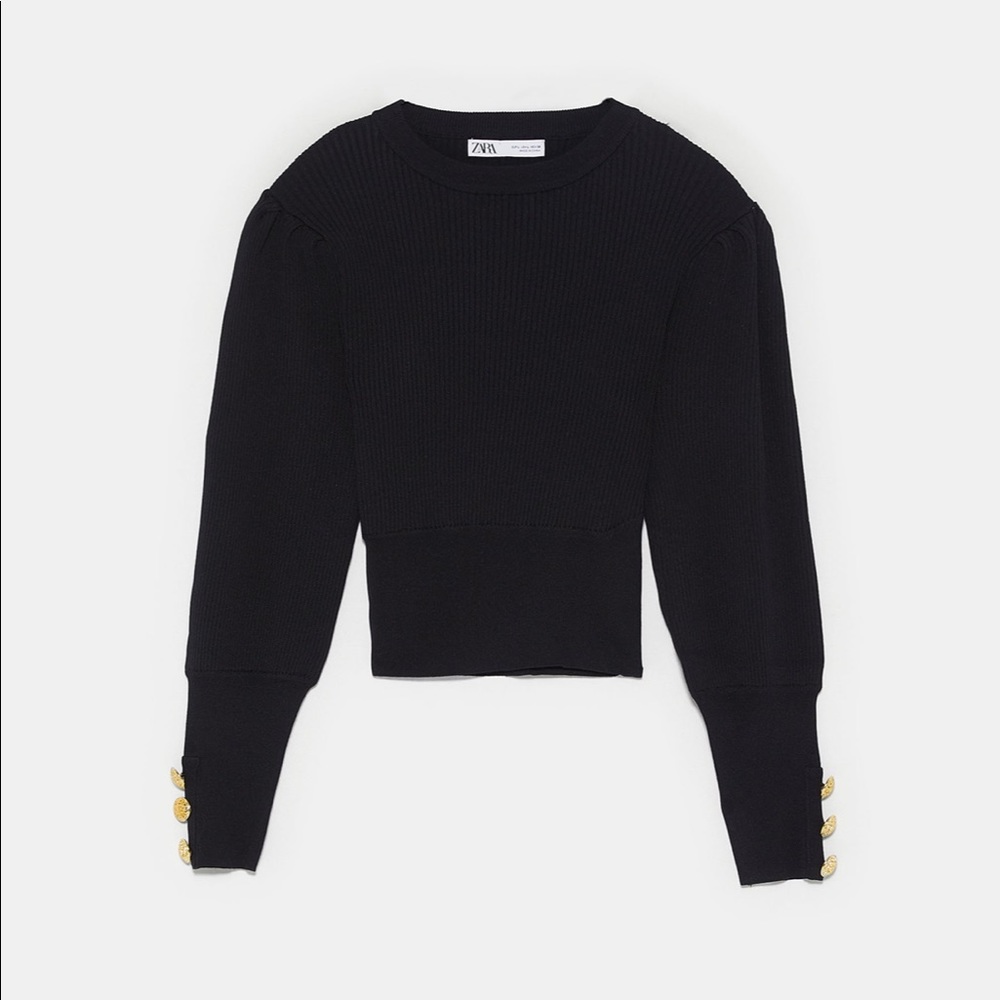 Zara sweater with gold buttons